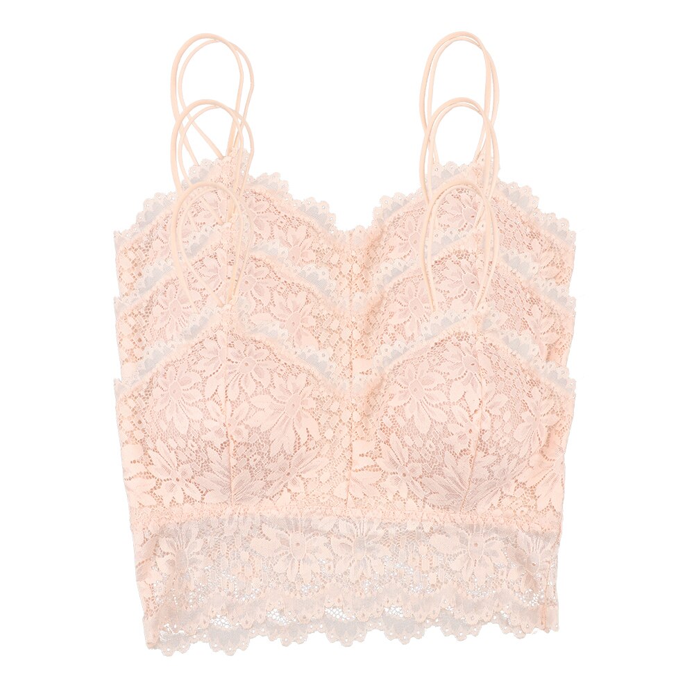 Lace Bra Top Women Push up Plus Size Bralette Strapless