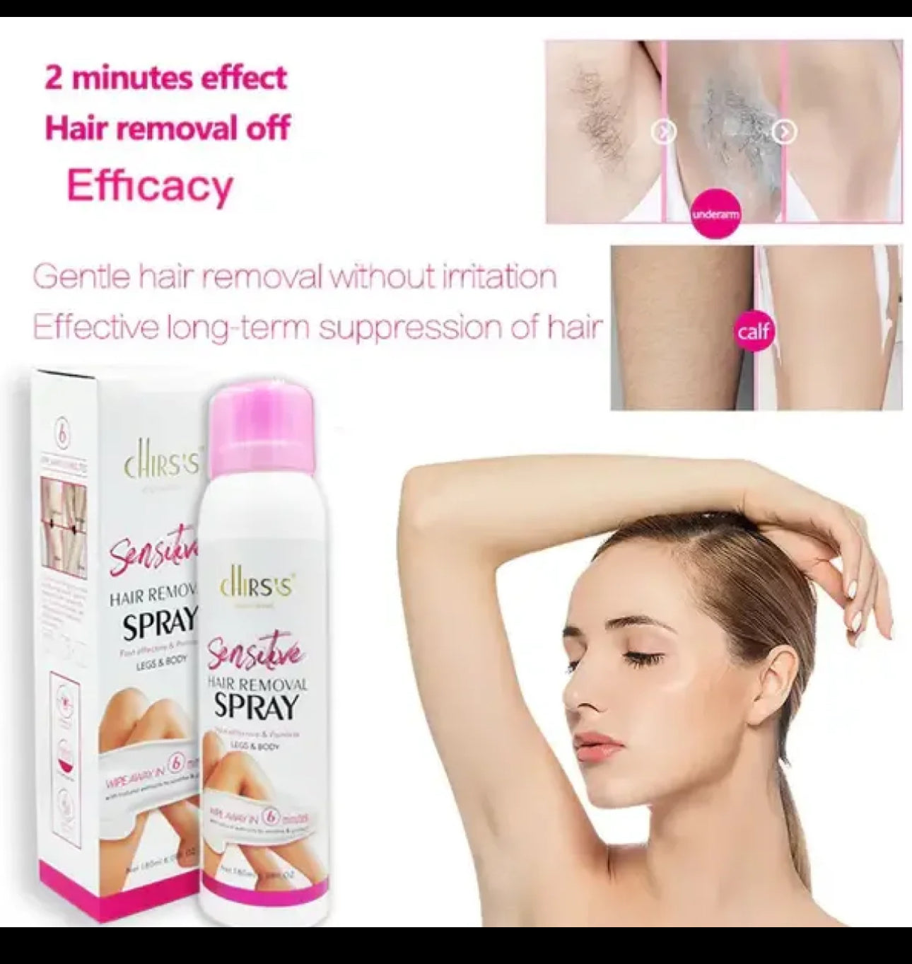 ✨ CHIRSIS Hair Remover Spray – 180ml