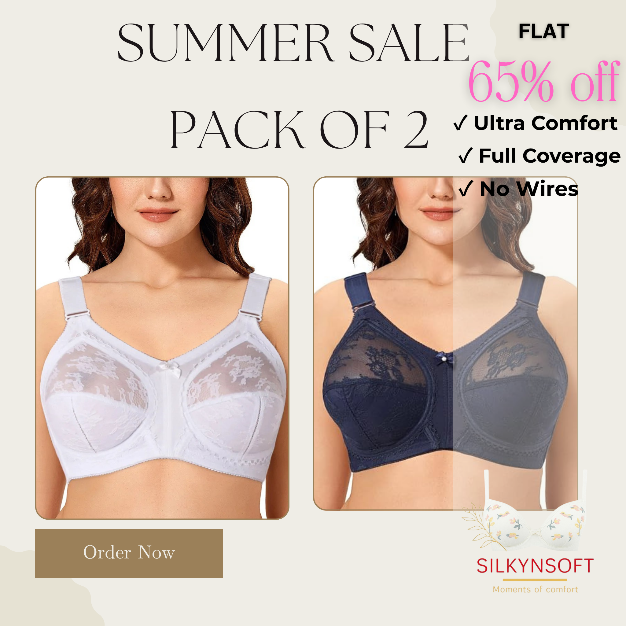 PACK OF 2 🏝️ TRIUMPH DOREEN WORLD FAMOUS SUMMER MEGA SALE 🏵 FREE DELIVERY
