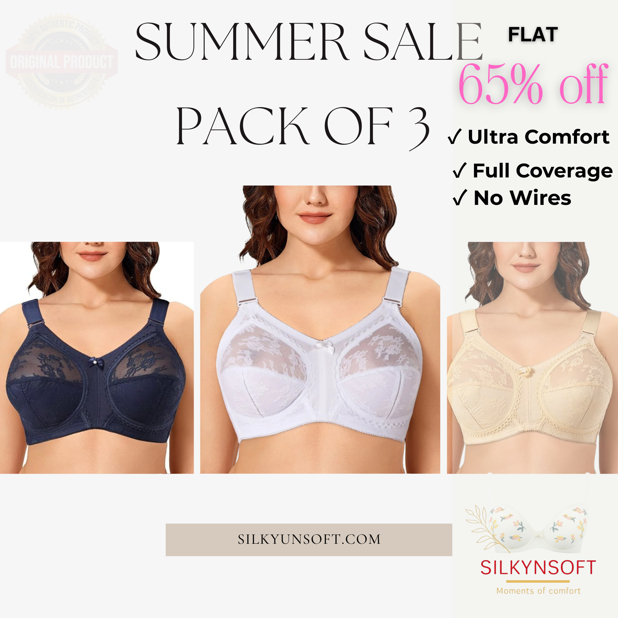 (PACK OF 3) 🏝️ TRIUMPH DOREEN WORLD FAMOUS SUMMER MEGA SALE 🏵 FREE DELIVERY