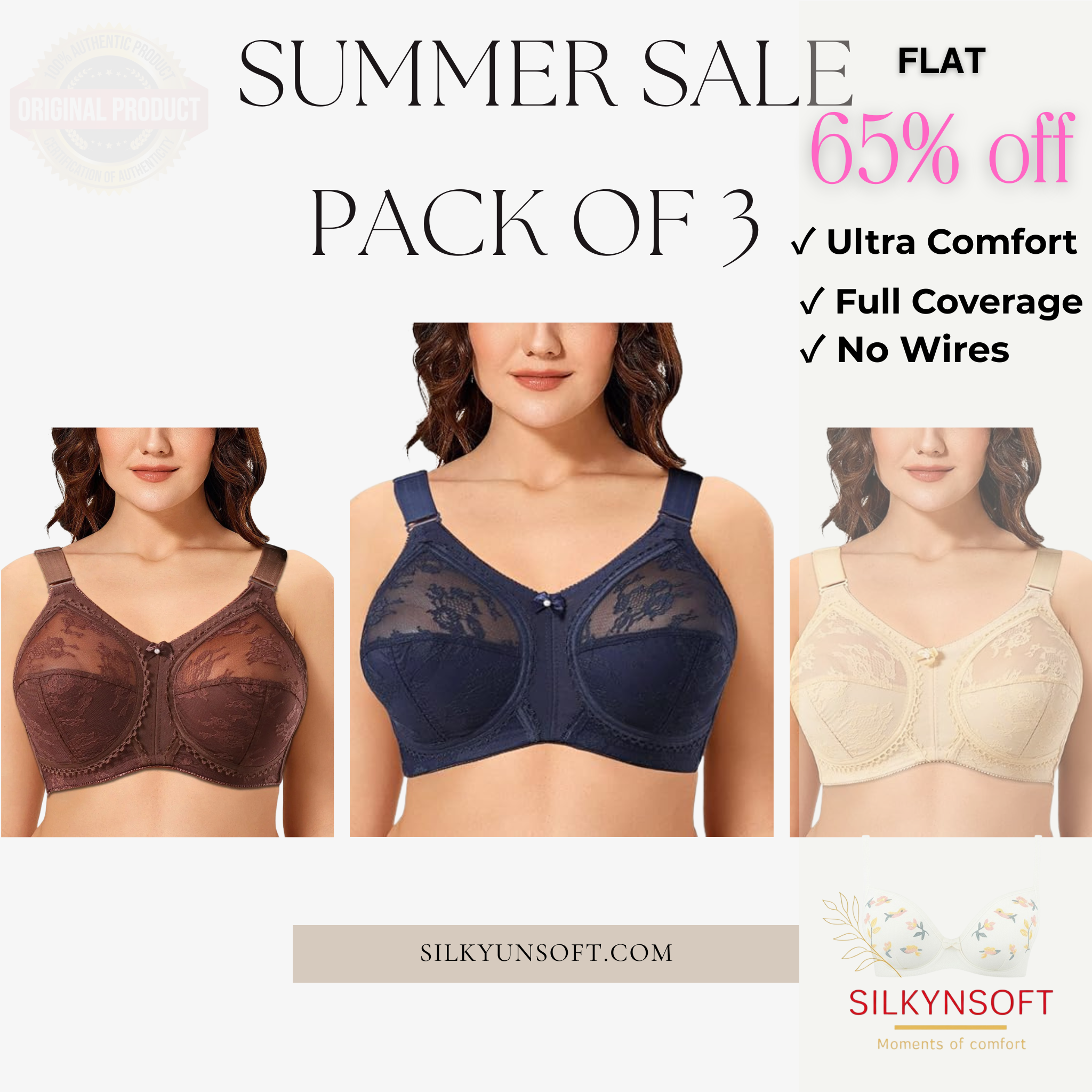 (PACK OF 3) 🏝️ TRIUMPH DOREEN WORLD FAMOUS SUMMER MEGA SALE 🏵 FREE DELIVERY