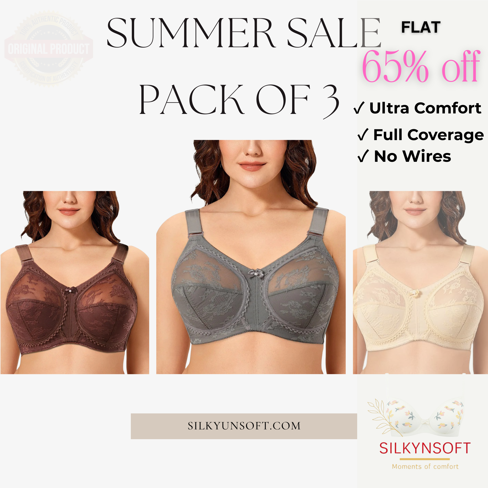 (PACK OF 3) 🏝️ TRIUMPH DOREEN WORLD FAMOUS SUMMER MEGA SALE 🏵 FREE DELIVERY