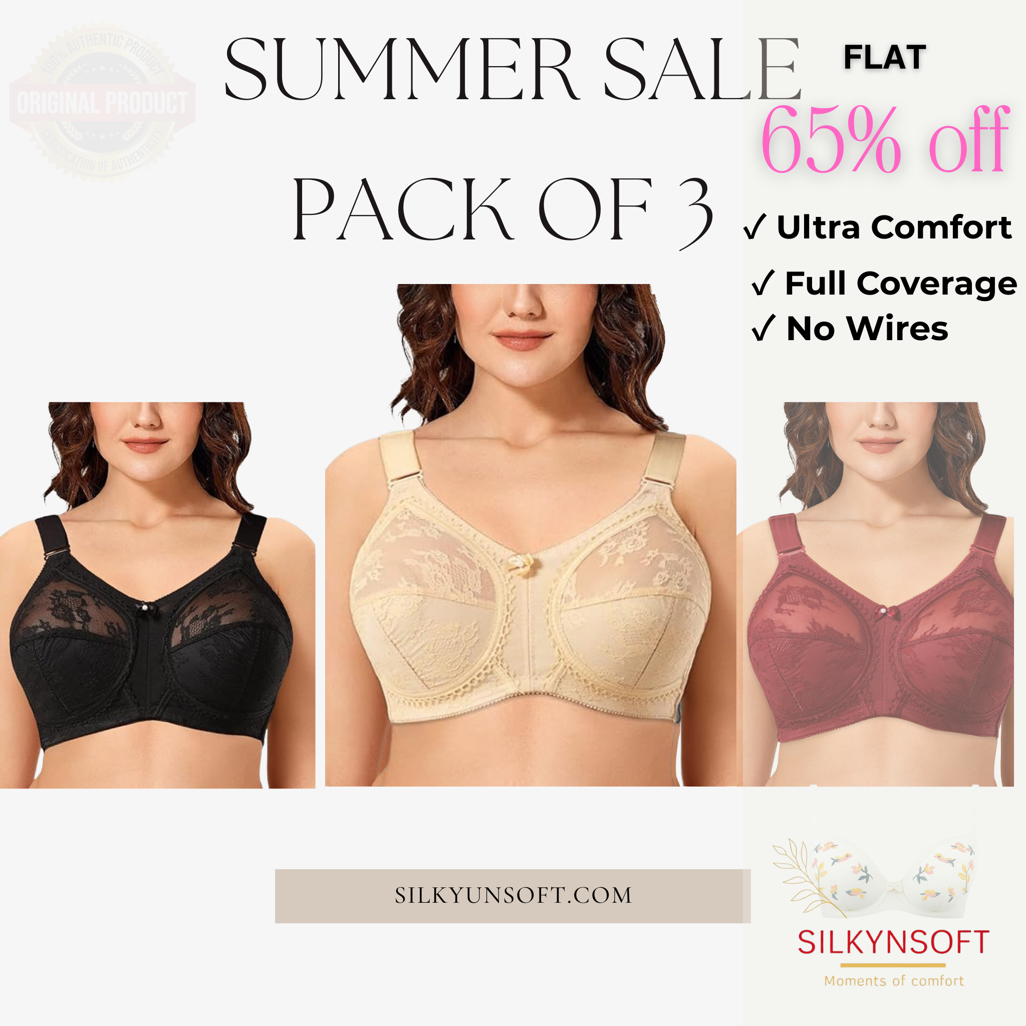 (PACK OF 3) 🏝️ TRIUMPH DOREEN WORLD FAMOUS SUMMER MEGA SALE 🏵 FREE DELIVERY