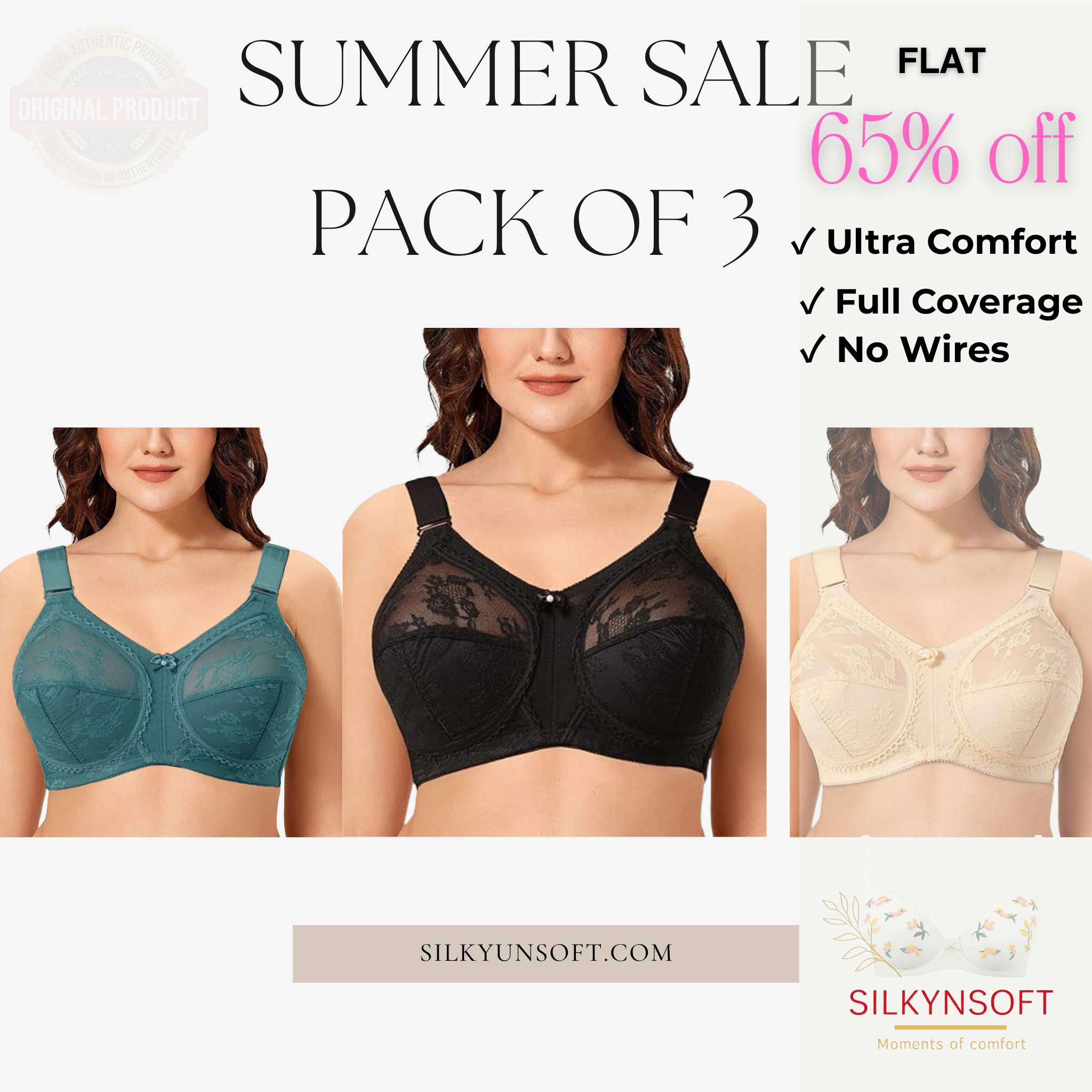 (PACK OF 3) 🏝️ TRIUMPH DOREEN WORLD FAMOUS SUMMER MEGA SALE 🏵 FREE DELIVERY