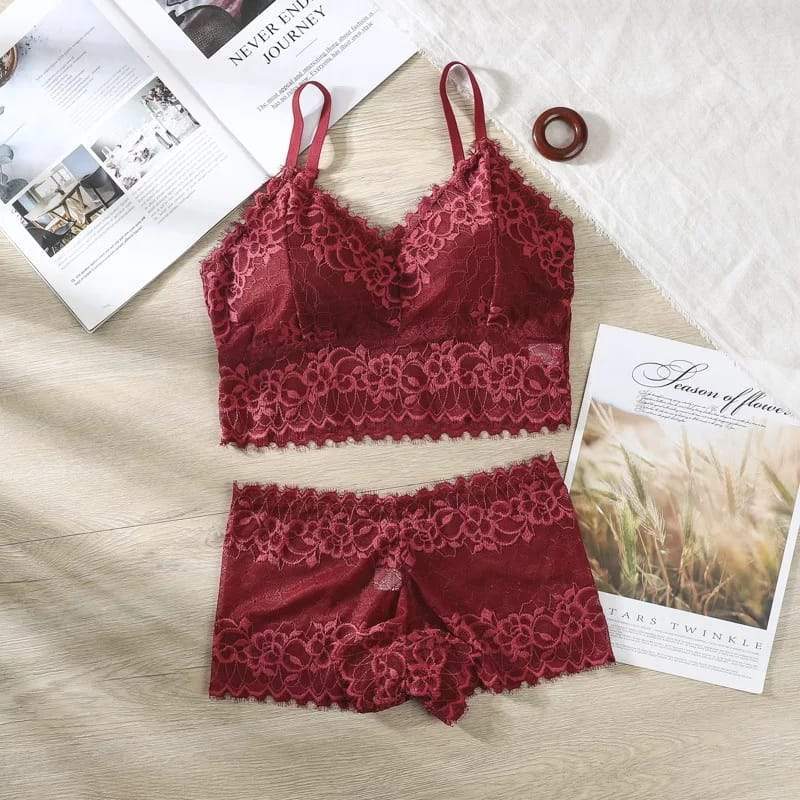Preferring Top Lace  bra Set