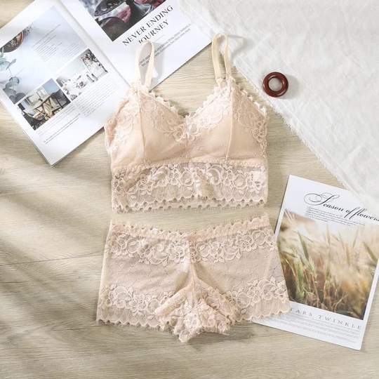 Preferring Top Lace  bra Set