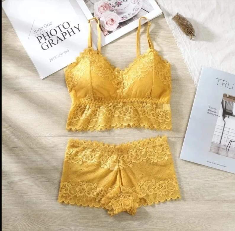 Preferring Top Lace  bra Set