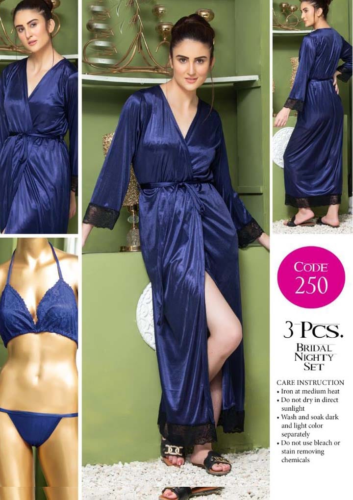 3 pcs silk nighty