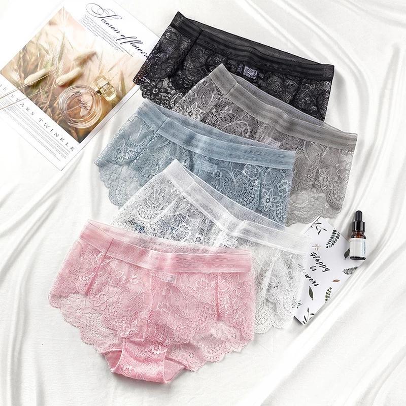 PACKS OF 3 COTTON PANTIES WITH LACE