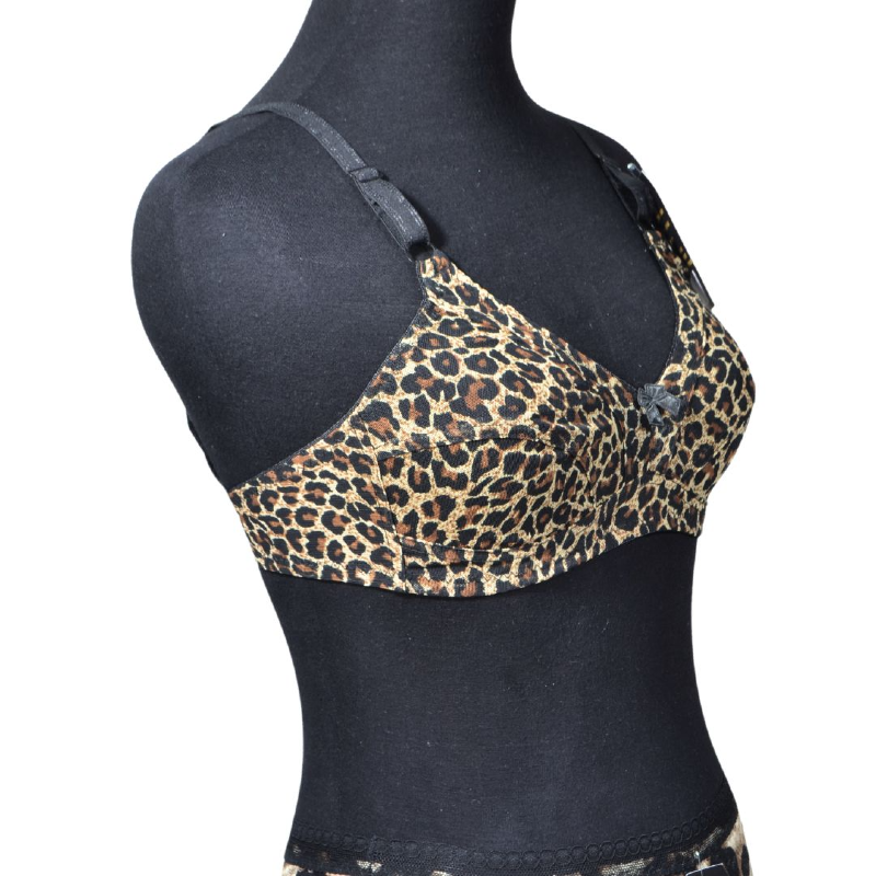 Brown Leopard Print Comfortable Bra