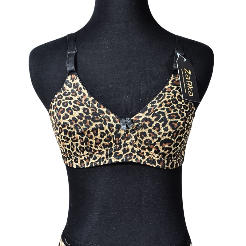 Brown Leopard Print Comfortable Bra