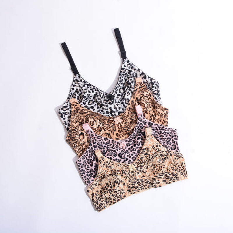 Elegant  Non Padded Leopard Bra