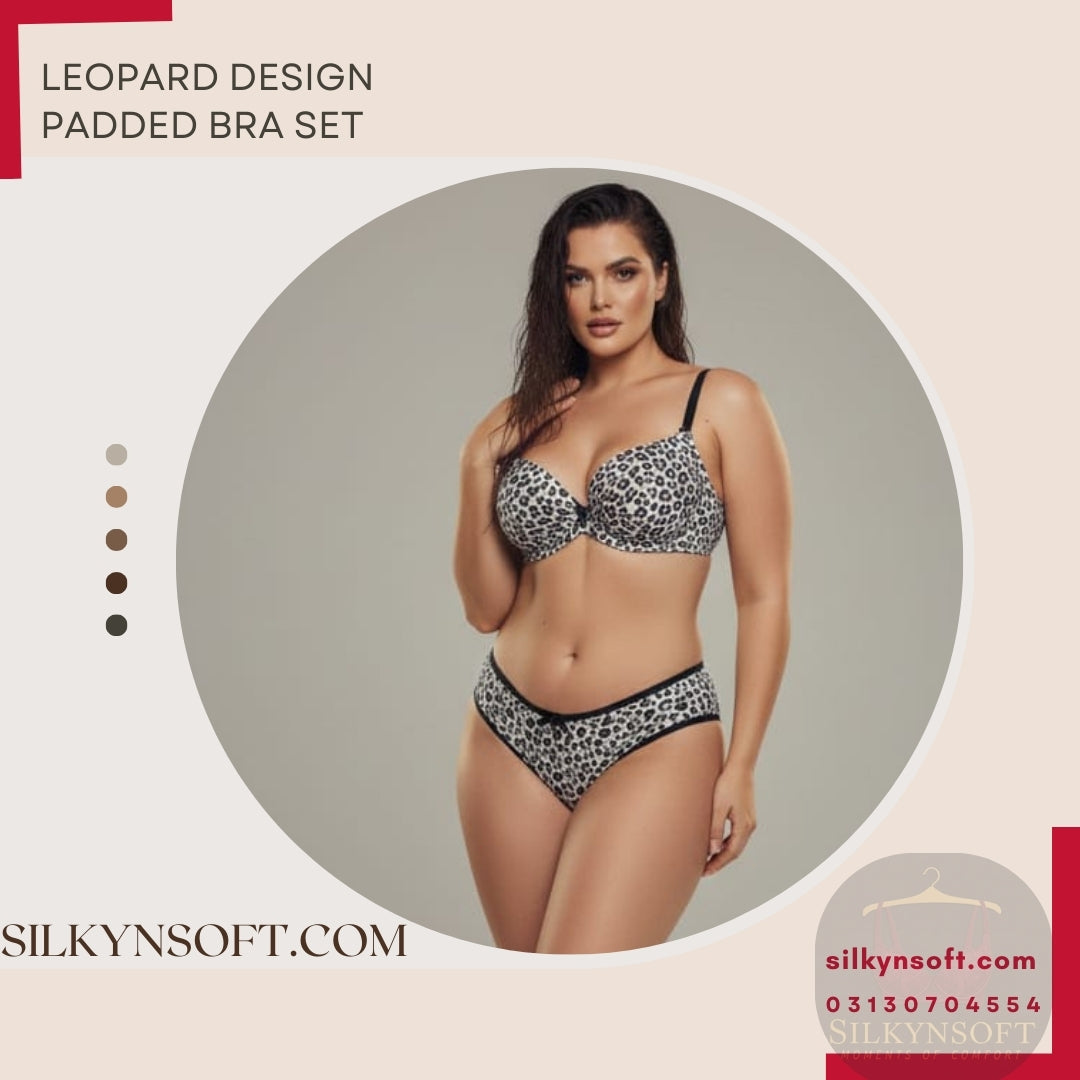 BestQ   Leopard Print Push-Up Bra & Panty Set