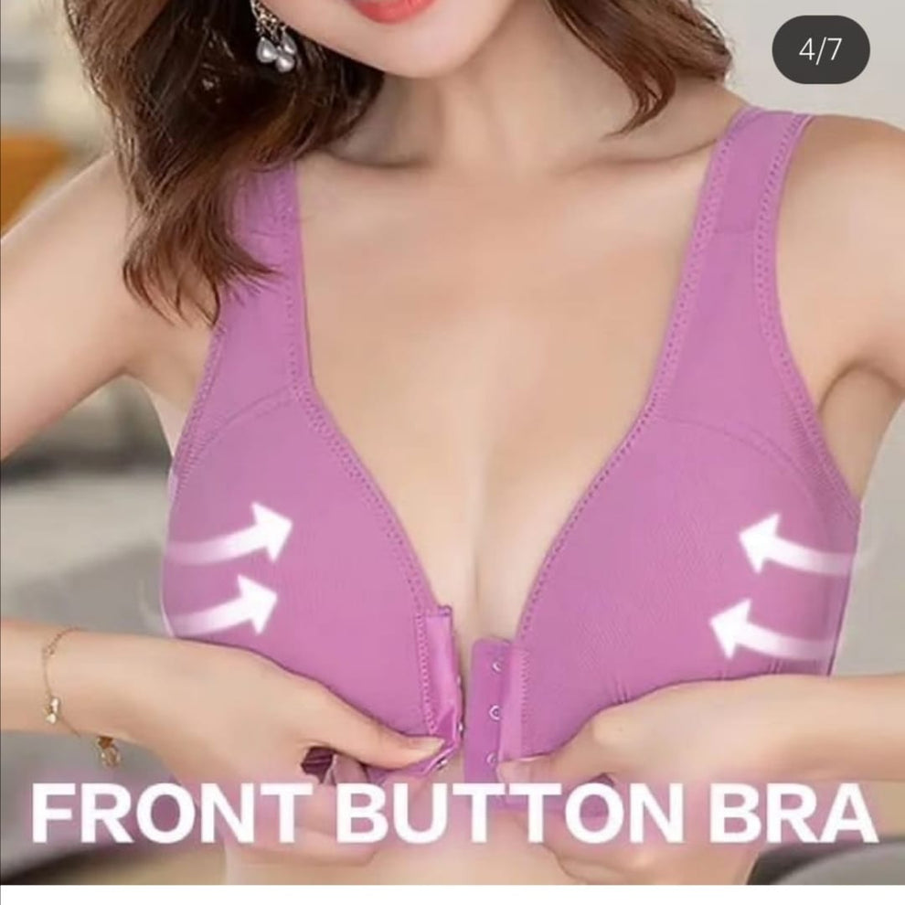 Best Q Premium Quality lightly paded wide strap Front huks open bra❤️