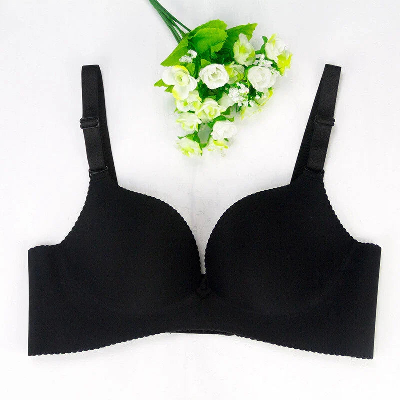 Super boost Lingerie Unlined Bra Seamless Underwear Wireless Bralette Padded Push Up Bra❤️
