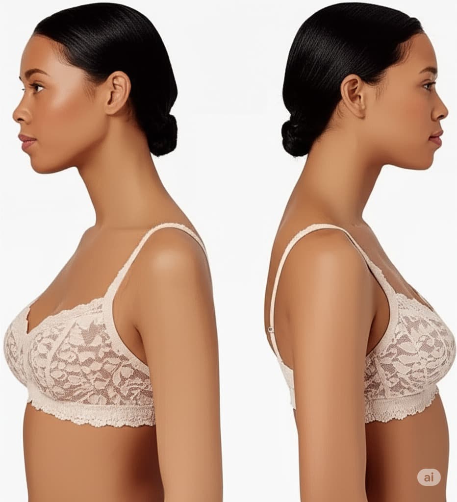 Best Q soft cotton lace net bra ##❤️