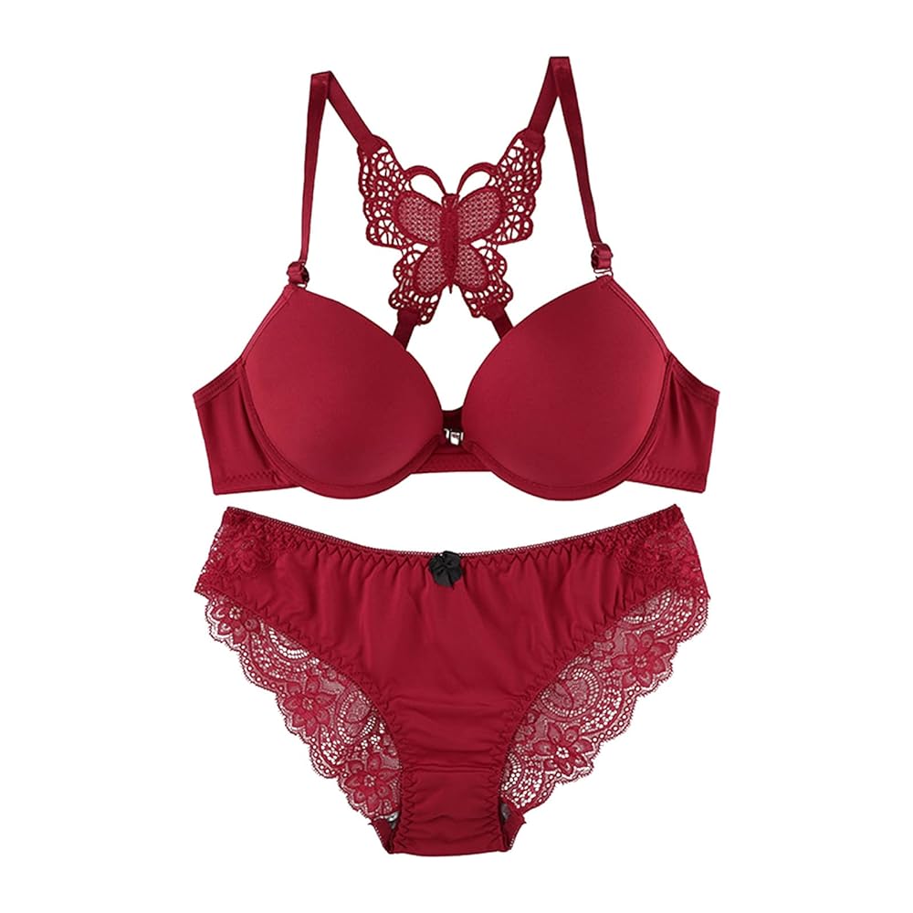 ✨# Best Q.... Premium Quality front open buckle back butterfly Bra panty set#✨ ♥️