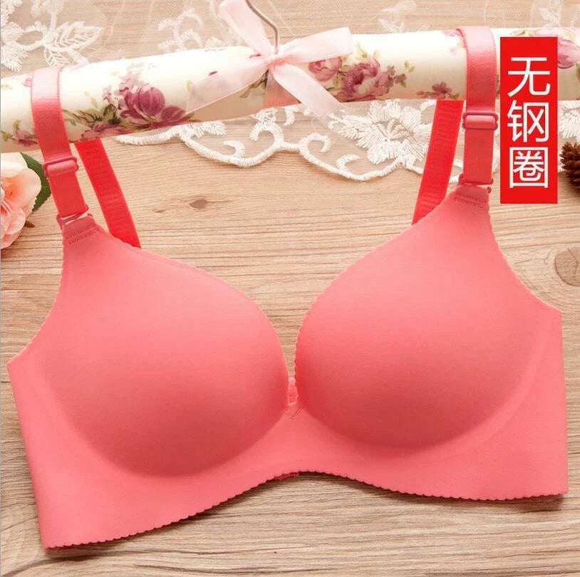 Super boost Lingerie Unlined Bra Seamless Underwear Wireless Bralette Padded Push Up Bra❤️