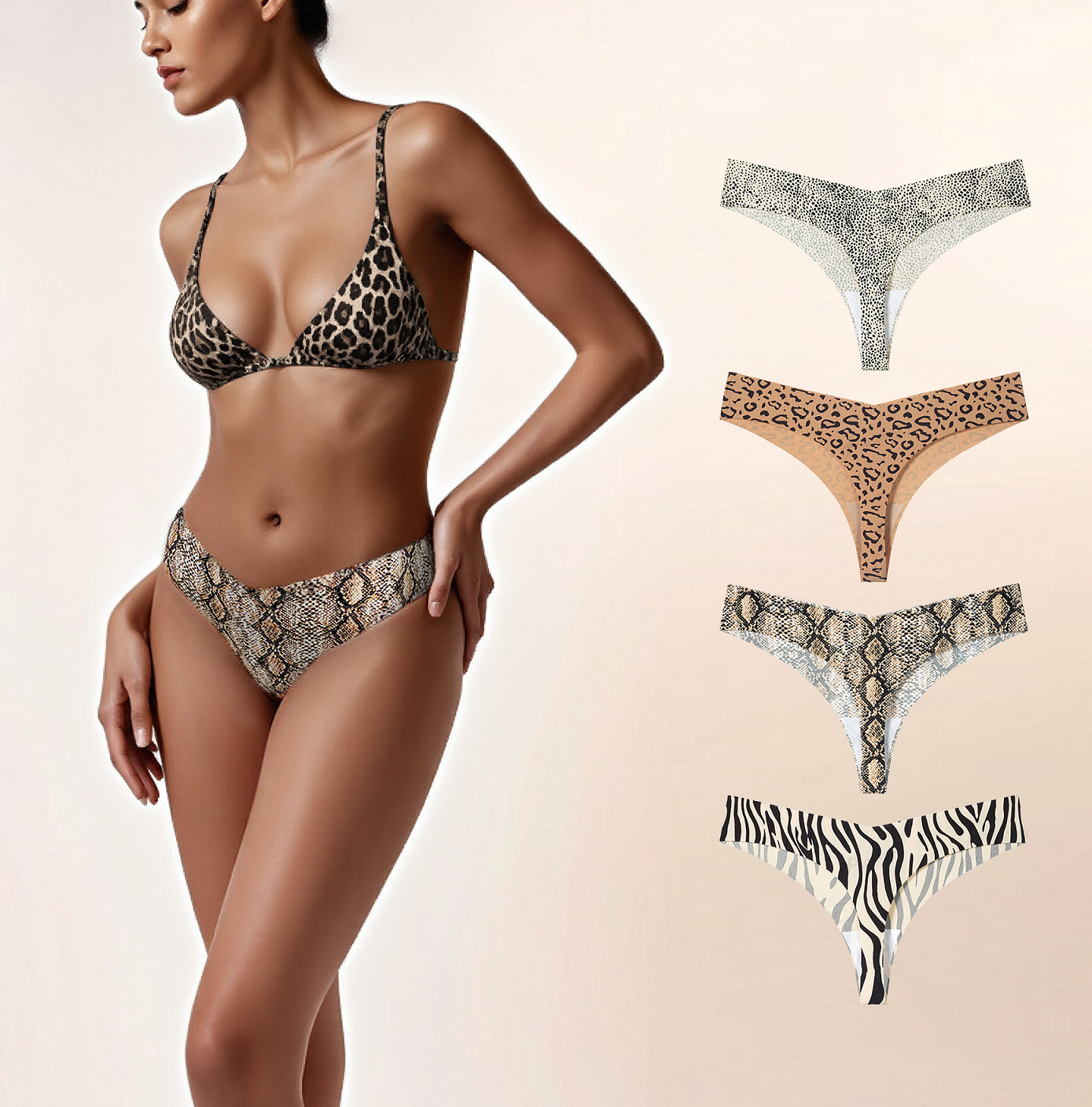 Best Q Cheetah 🐆 Print soft silky Panties pack of 3 ♥️