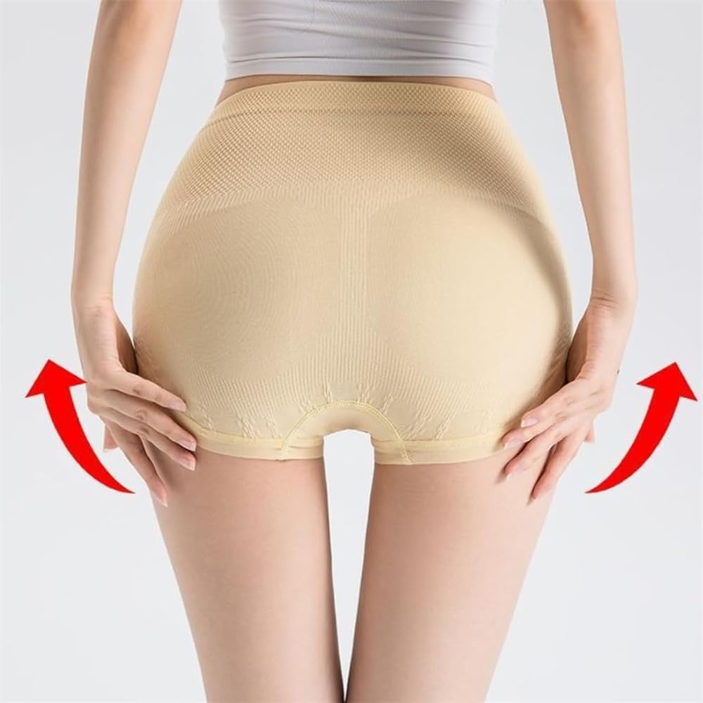 Pack of 2 High-waist Abdominal Panties Cotton Antibacterial Lace Briefs Shaping Panties