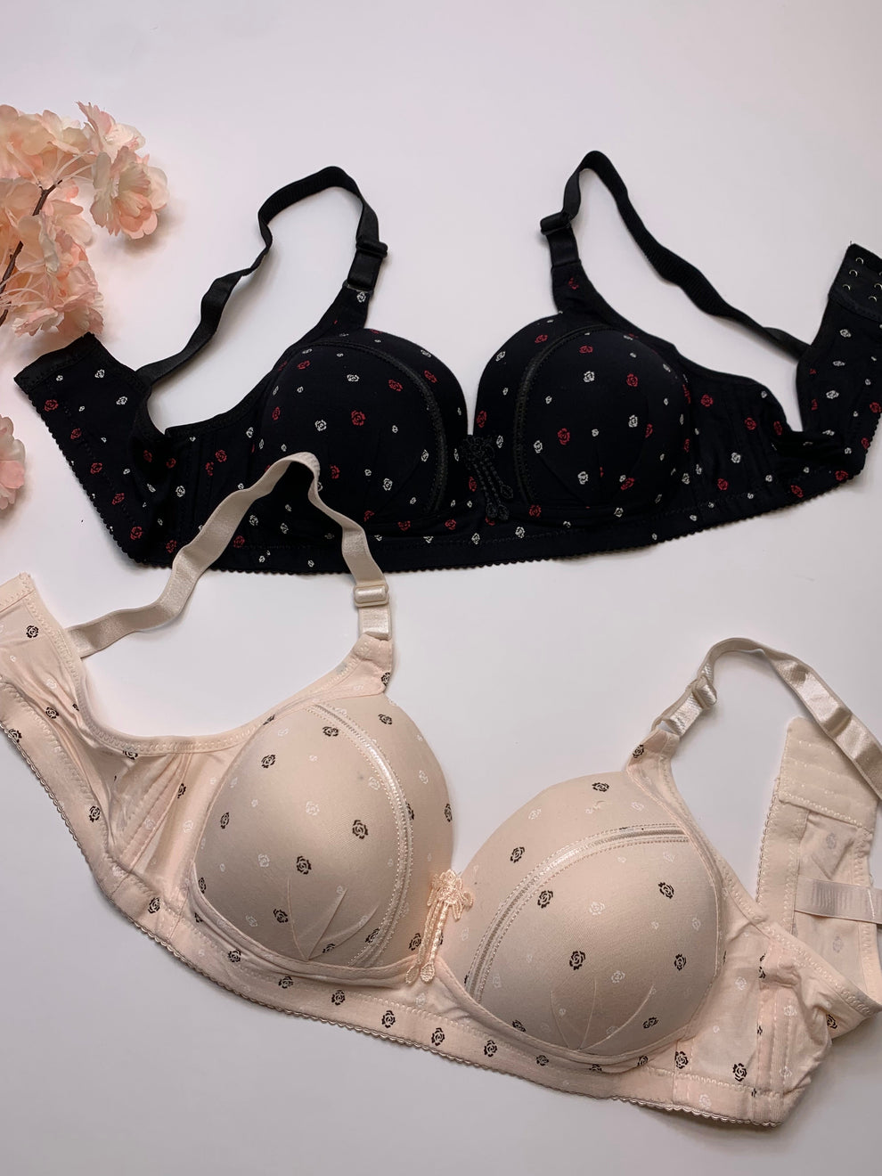 Best Q Extra comfort Fully coverage Dotted cotton pad Bra ♥️