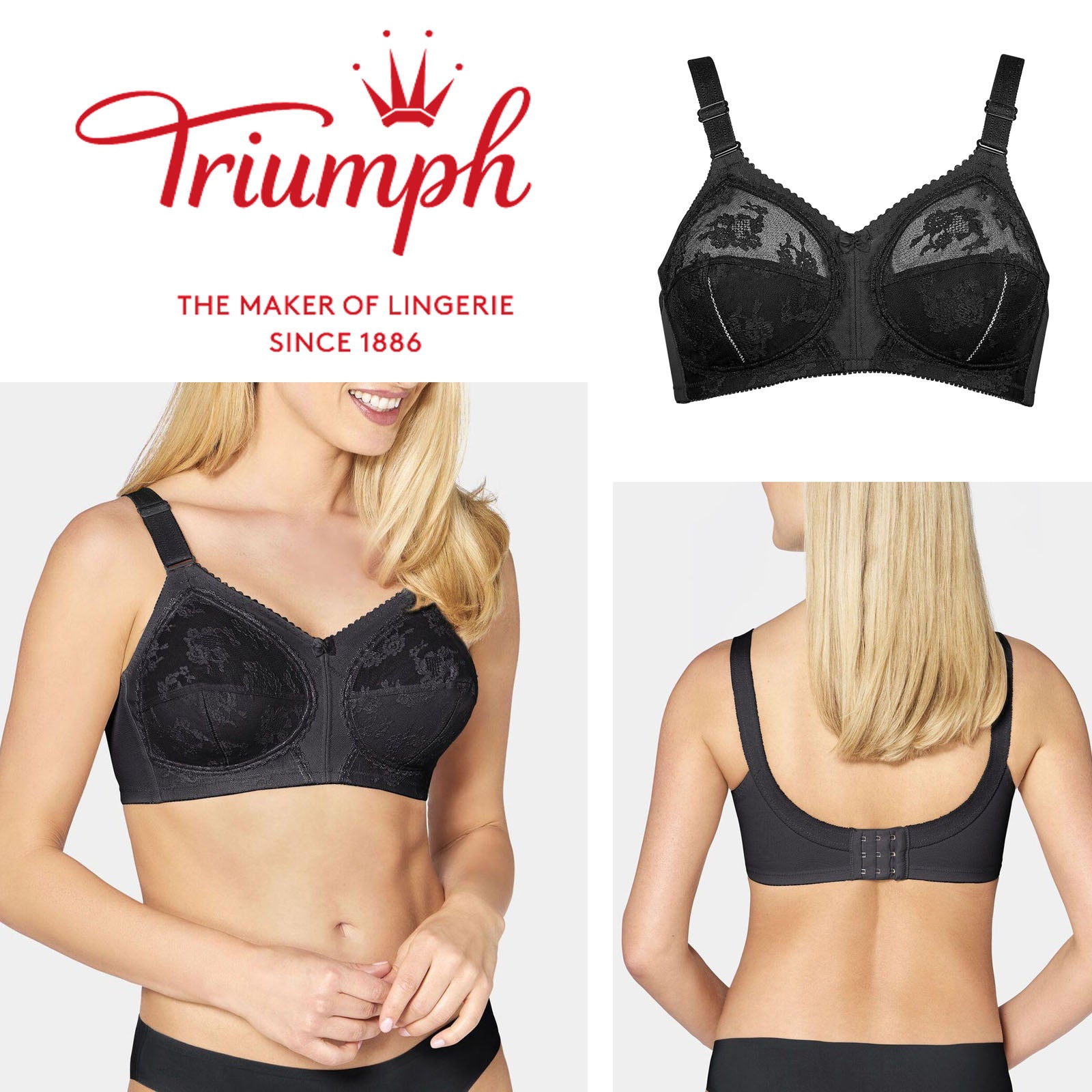 Exclusive Offer: Triumph Doreen Skin,Black,White 🤍 at 65% OFF ❤️