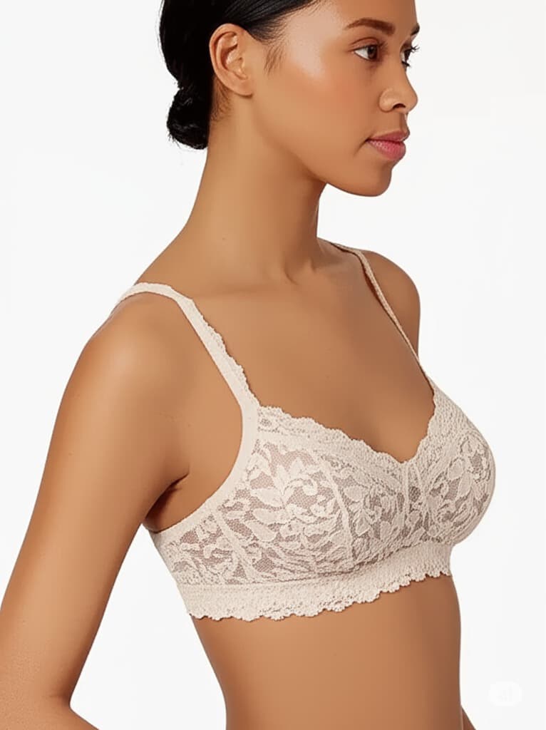 Best Q soft cotton lace net bra ##❤️
