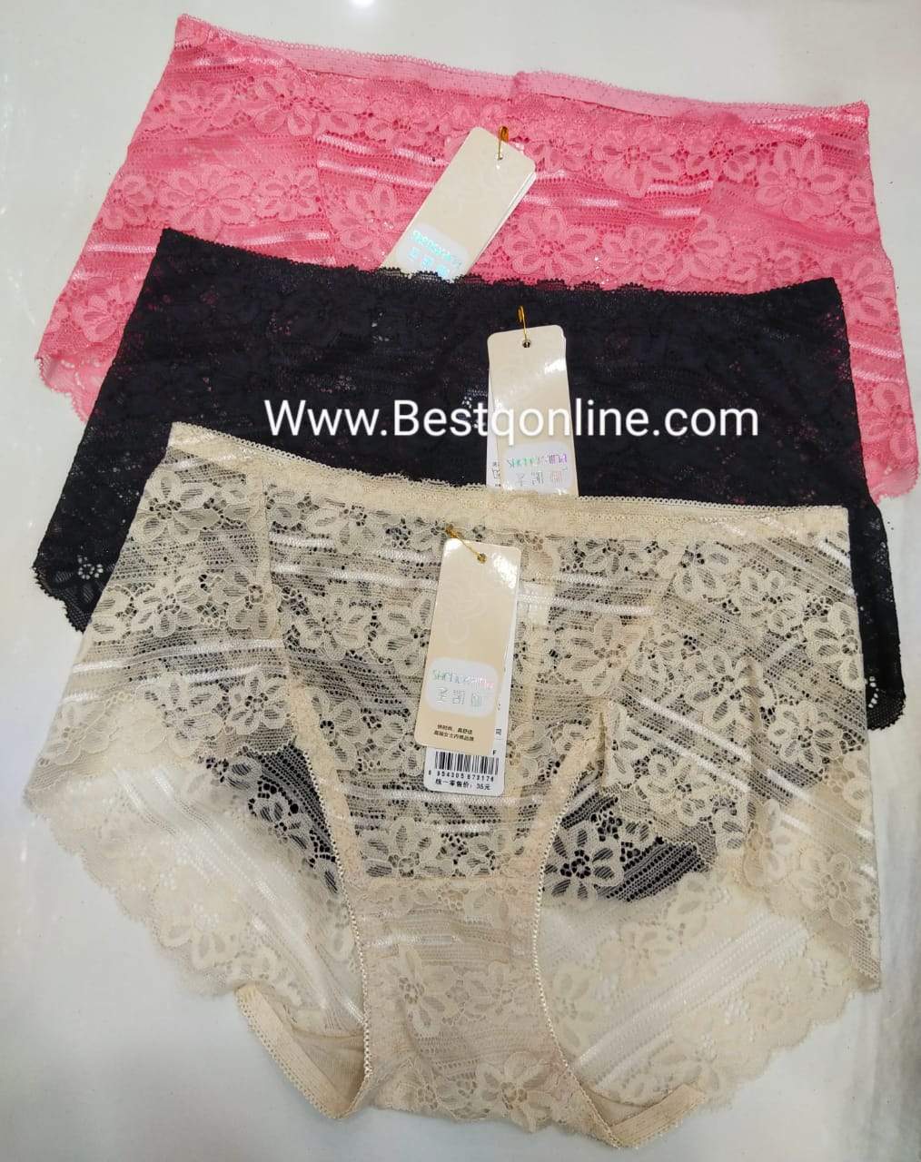 Pack of 3 Hot 2 in 1 sexy panties lace pantie for woman breathable low-rise hollow hip female transparent panties