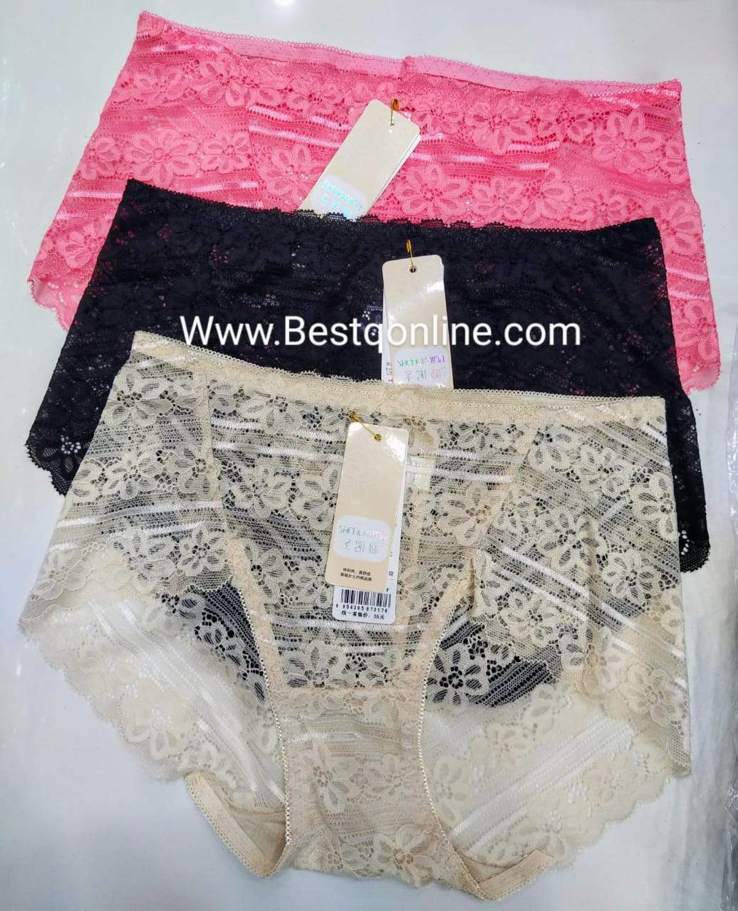Pack of 3 Hot 2 in 1 sexy panties lace pantie for woman breathable low-rise hollow hip female transparent panties
